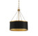 Delphi Six Light Pendant in Black with Warm Brass Accents (51|71886143)