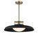 Gavin One Light Pendant in Matte Black with Warm Brass Accents (51|716901143)