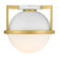 Carlysle One Light Flush Mount in White with Warm Brass (51|646021142)