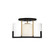 Eaton One Light Semi-Flush Mount in Matte Black w/Warm Brass (51|619811143)