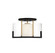 Eaton One Light Semi-Flush Mount in Matte Black with Warm Brass Accents (51|619811143)