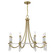 Mayfair Eight Light Chandelier in Warm Brass and Chrome (51|177188195)