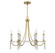 Mayfair Six Light Chandelier in Warm Brass and Chrome (51|177166195)