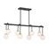Couplet Eight Light Linear Chandelier in Matte Black w/Warm Brass (51|166998143)