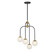 Couplet Four Light Chandelier in Matte Black with Warm Brass (51|166974143)