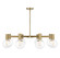 Wright Eight Light Chandelier in Warm Brass (51|130748322)