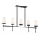 Haynes Five Light Linear Chandelier in Matte Black (51|12803589)