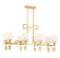 Quatrain Eight Light Linear Chandelier in True Gold (51|123058260)