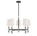 Brody Five Light Chandelier in Matte Black with Polished Nickel Accents (51|116305173)