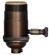 150W Full Range Turn Knob Dimmer Socket w/Uno Thread in Dark Antique Brass (230|802422)