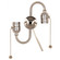 Twin Pull Chain Brite Gilt With End Ball in Brite Gilt / Satin Nickel (230|801269)