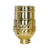 Short Keyless Socket in Polished Brass (230|801177)