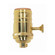 On-Off Turn Knob Socket in Polished Brass (230|801058)