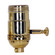 Full Range Turn Knob Dimmer Socket in Polished Brass (230|801044)