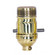 On-Off Push Thru Socket in Polished Brass (230|801032)