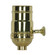 3-Way (2 Circuit) Turn Knob Socket With Removable Knob in Polished Brass (230|801024)