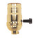 Hi-Low Turn Knob Socket For Standard A Type Household Bulb in Brite Gilt (230|801016)