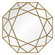 Deloro Mirror in Brushed Gold Veneer (443|MT1649)