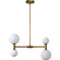 Luiza Four Light Ceiling Fixture in Antique Brass (443|LPC4445)