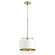 Glass Cylinder Drum Pendants One Light Pendant in Aged Brass w/ Studio White (19|80120880)