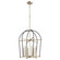 Espy Six Light Entry Pendant in Textured Black w/ Aged Brass (19|68766980)