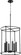 Olympus Six Light Entry Pendant in Textured Black (19|686669)