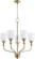 Richmond Five Light Chandelier in Aged Brass (19|6811580)