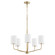 Harmony Five Light Chandelier in Aged Brass (19|657580)