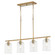 Tribute Four Light Linear Chandelier in Aged Brass (19|6574480)