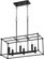 Olympus Six Light Linear Pendant in Textured Black (19|656669)