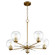 Volán Five Light Chandelier in Aged Brass (19|6317580)