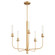 Sheridan Five Light Chandelier in Aged Brass (19|612580)