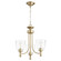 Rossington Three Light Chandelier in Aged Brass w/ Clear/Seeded (19|61223280)