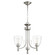 Rossington Three Light Chandelier in Satin Nickel|Clear Seeded (19|61223265)