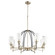 Espy Eight Light Chandelier in Textured Black|Aged Brass (19|60786980)