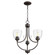 Enclave Three Light Chandelier in Oiled Bronze|Clear Seeded (19|60593286)