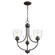 Enclave Three Light Chandelier in Oiled Bronze w/ Clear/Seeded (19|60593286)