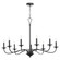 Maryse Nine Light Chandelier in Matte Black (19|6021959)