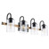 5140 Pepper Glass Lighting Series Four Light Vanity in Textured Black|Driftwood (19|5140469)