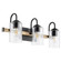 5140 Pepper Glass Lighting Series Three Light Vanity in Textured Black|Driftwood (19|5140369)