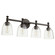 Rossington Four Light Vanity in Oiled Bronze|Clear Seeded (19|51224286)