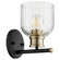 Monarch One Light Wall Mount in Textured Black w/ Aged Brass (19|51016980)