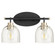 Espy Two Light Vanity in Textured Black|Aged Brass (19|50726980)