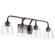 Enclave Four Light Vanity in Oiled Bronze|Clear Seeded (19|50594286)