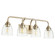 Enclave Four Light Vanity in Aged Brass|Clear Seeded (19|50594280)