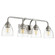 Enclave Four Light Vanity in Satin Nickel|Clear Seeded (19|50594265)