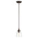 Enclave One Light Pendant in Oiled Bronze|Clear Seeded (19|3059286)