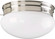3015 Plain Mushrooms Two Light Ceiling Mount in Satin Nickel (19|3015865)