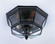 Newbury Three Light Outdoor Flush Mount in Mystic Black (10|NY1794K)