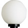 Globe One Light Post Lantern in Black (54|P547860)